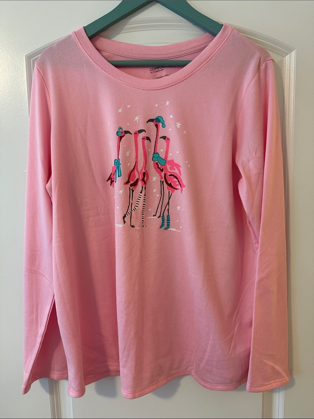 Pink Flamingo Graphic Long-Sleeve Adult pajama set. Brand new. Without tags.